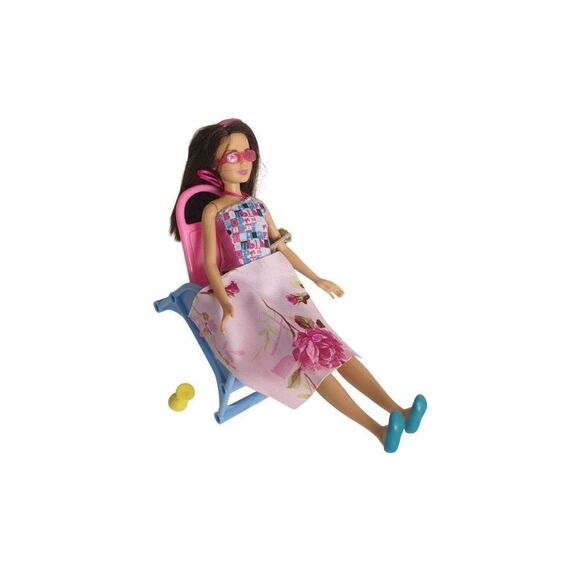 Barbie Skipper Doll Beach Set With Lounge Chair & Accessories - Picture 2 of 5